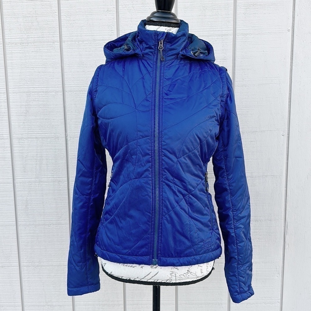 REI Pertex Microlight Eco Primaloft Packable Convertible Jacket Vest Royal Blue